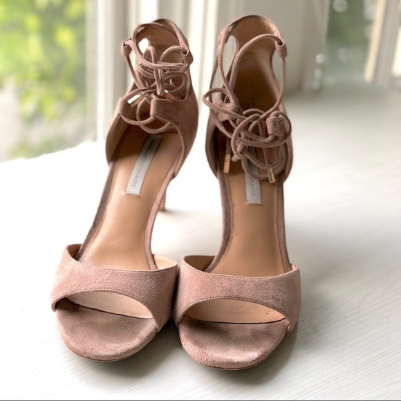 ✨HP!✨ New DVF Pink Suede Strappy Heels 📸 Sample - Picture 2 of 8